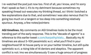 “实现AGI仍需十年”：AI三大认知缺陷让Karpathy重估了技术进度