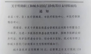 居民50元职工150元，河南新乡门诊医保报销每日限额引关注；官方回应：防欺诈骗保，非因资金缺口