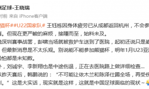 曝王钰栋因伤无缘出战熊猫杯 U22国足多位主力全运会伤退