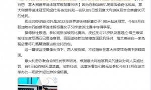 意大利世界冠军机场行窃被抓！处罚公布